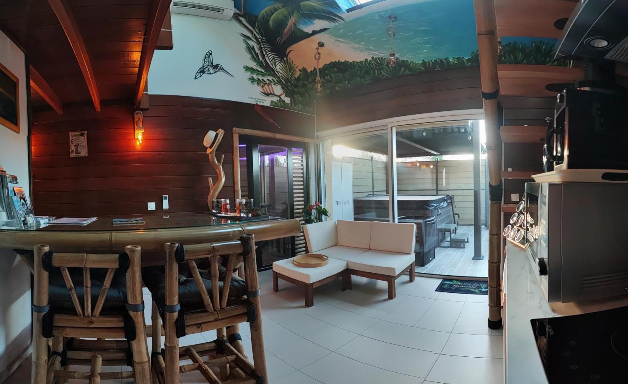 La Kaz Rhumantique Sauna And Spa Privatif La Rivière-Saint-Sauveur Buitenkant foto